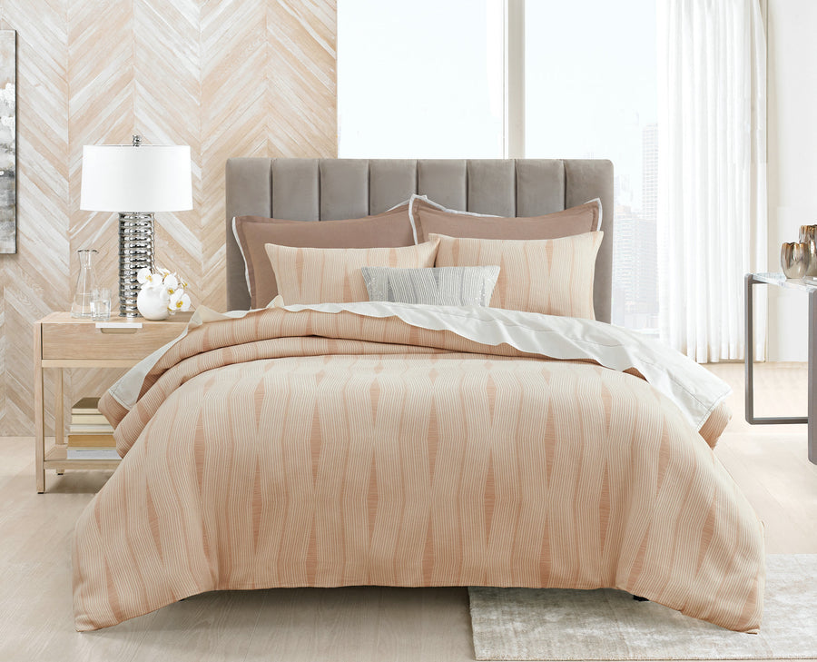 Studio 16, Toronto -Rowan Yarn Dyed Cotton Matelassé Duvet Cover Set - Modern Subtle Textured Design, Soft & Breathable