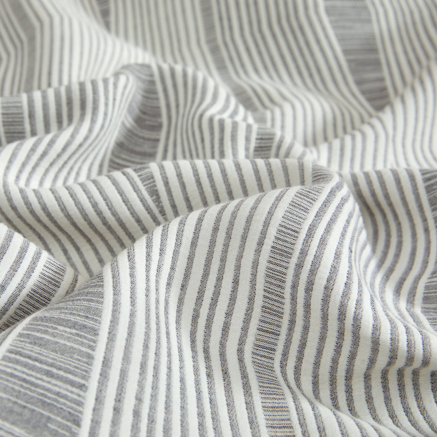 Studio 16, Toronto -Rowan Yarn Dyed Cotton Matelassé Duvet Cover Set - Modern Subtle Textured Design, Soft & Breathable