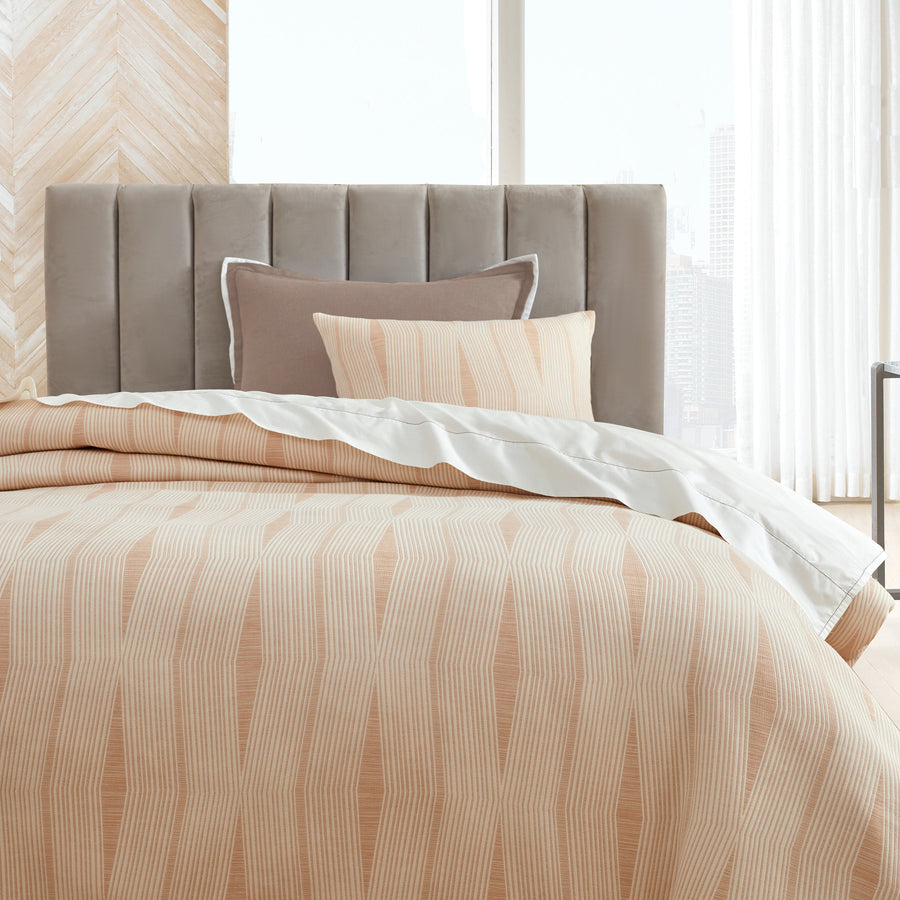 Studio 16, Toronto -Rowan Yarn Dyed Cotton Matelassé Duvet Cover Set - Modern Subtle Textured Design, Soft & Breathable