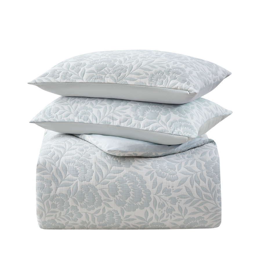Studio 16, Toronto - Colette Cotton Matelassé Duvet Cover Set with 1/2