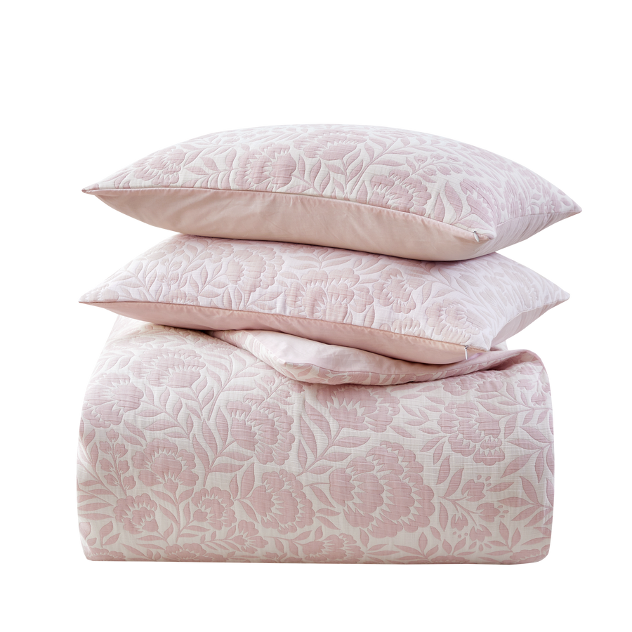 Studio 16, Toronto - Colette Cotton Matelassé Duvet Cover Set with 1/2