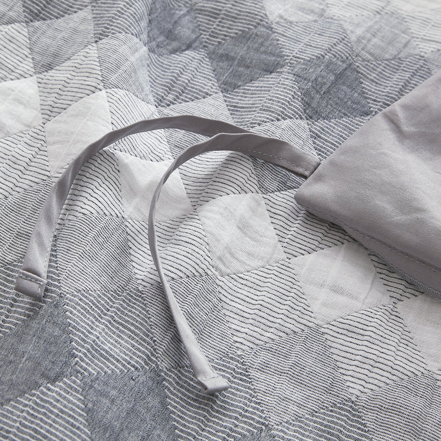 Studio 16, Toronto – Landon Geometric Diamond Cotton Matelassé Duvet Cover Set – Modern Textured Design, 100%Cotton
