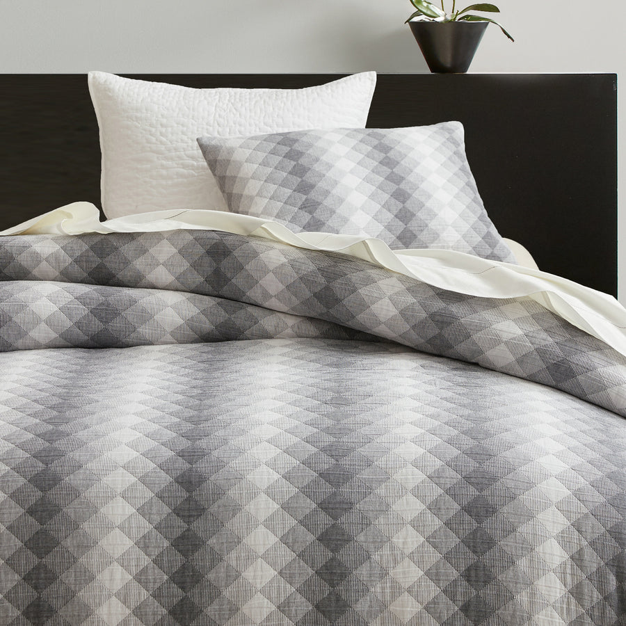 Studio 16, Toronto – Landon Geometric Diamond Cotton Matelassé Duvet Cover Set – Modern Textured Design, 100%Cotton