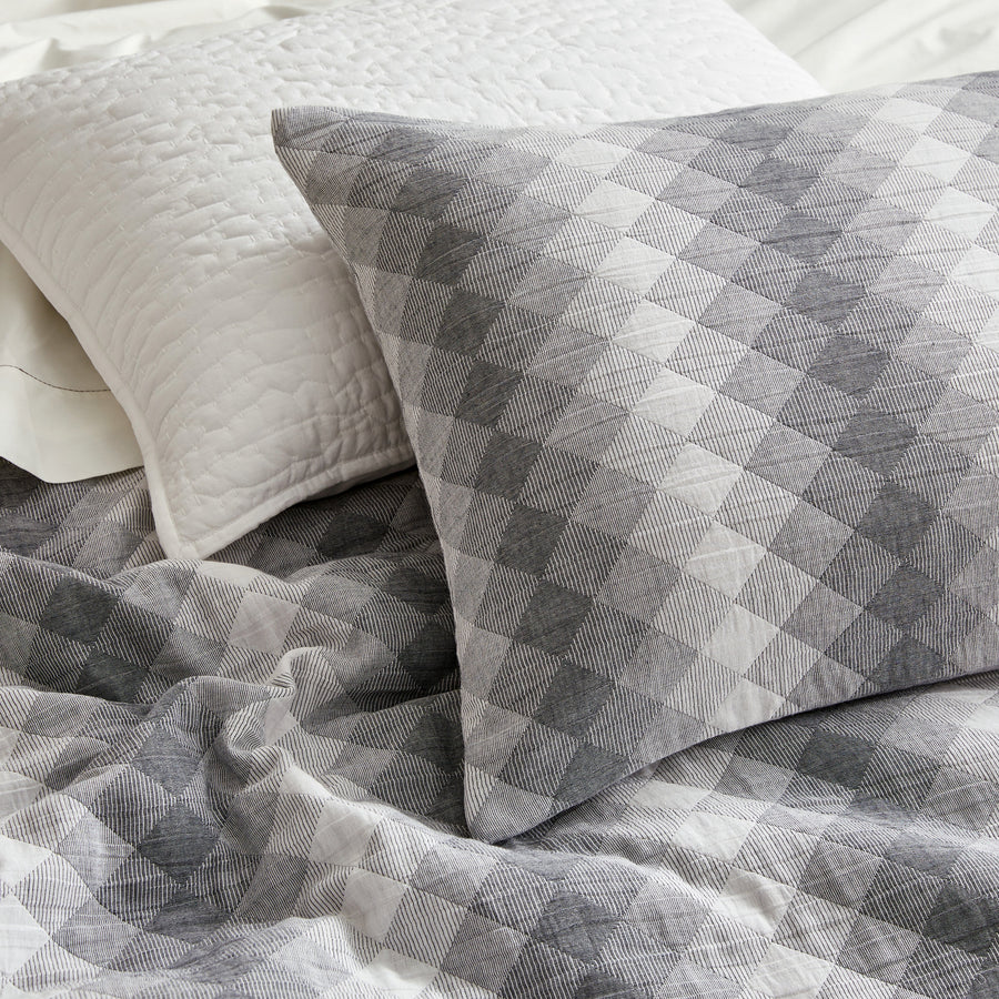 Studio 16, Toronto – Landon Geometric Diamond Cotton Matelassé Duvet Cover Set – Modern Textured Design, 100%Cotton